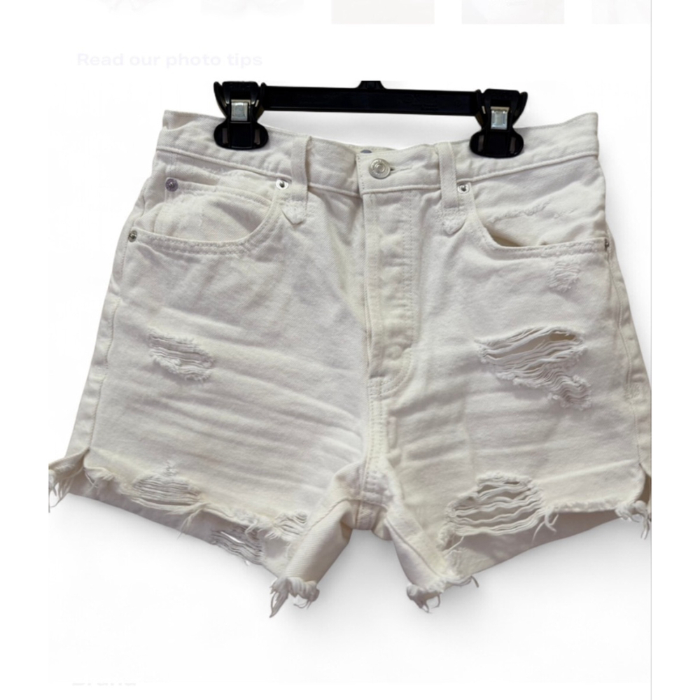 Women's We The Free White Distressed Jean Shorts Size 26